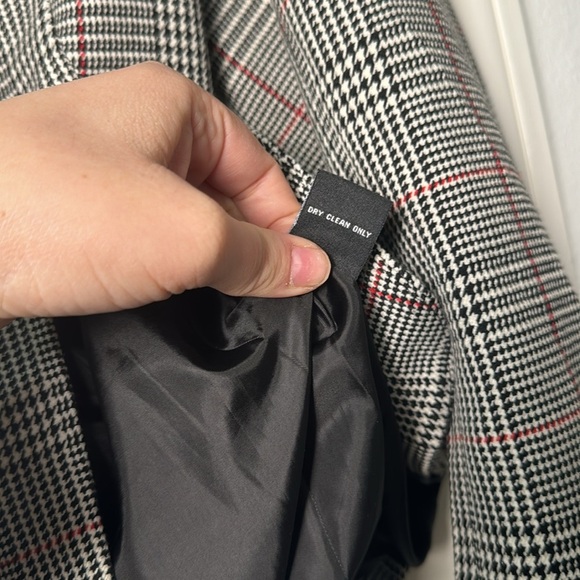 Premise Studio Multicolor Houndstooth Plaid One Button Blazer Size 8 Petite - Picture 6 of 8